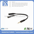 Schwarz 3.5mm Stereo Kopfhörer Y Splitter Adapter Kabel Audio Stereo Verlängerung Kopfhörer Kopfhörer Kabel